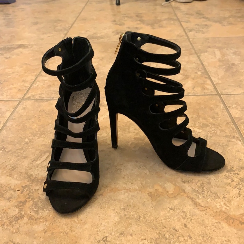 Vince Camuto Black Strappy Heels
